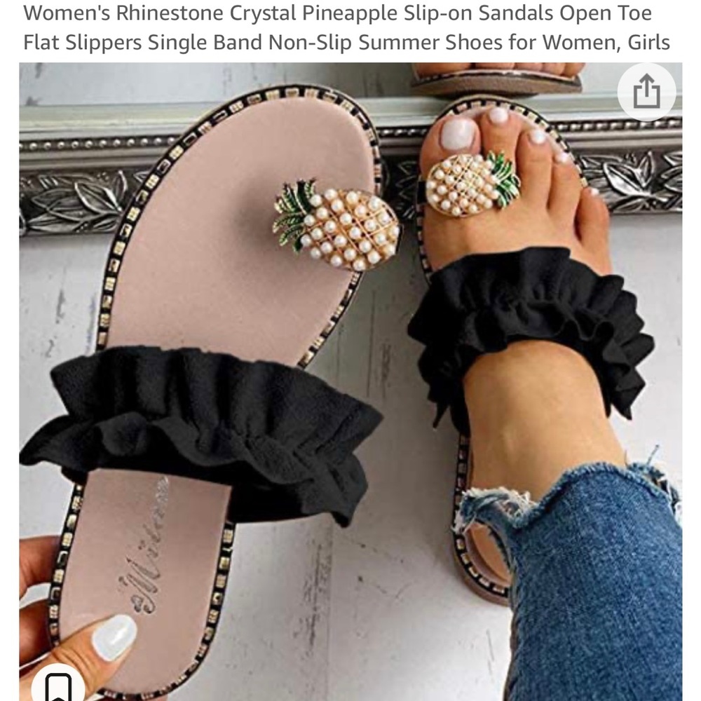 🍍Women's Rhinestone Crystal Pineapple Sandals.🍍
